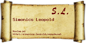 Simonics Leopold névjegykártya